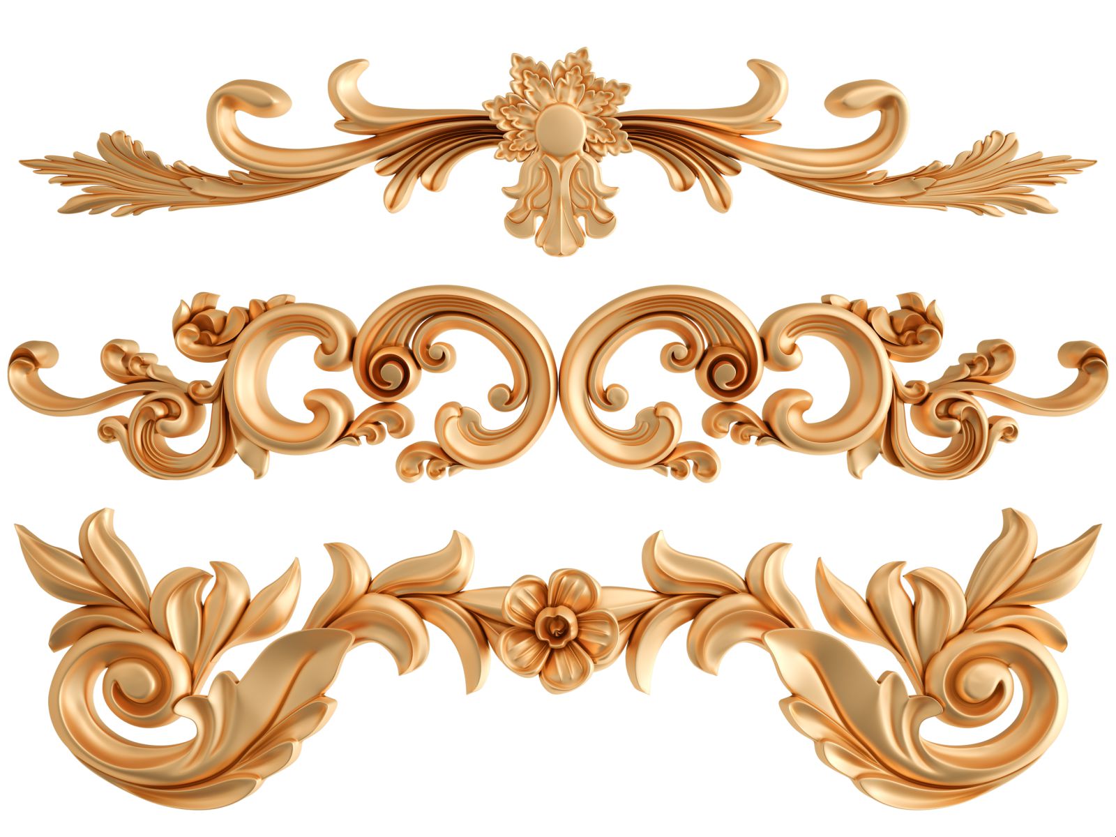 Узоры Барокко орнамент золото